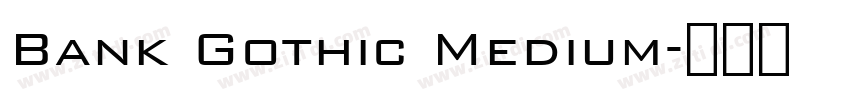 Bank Gothic Medium字体转换